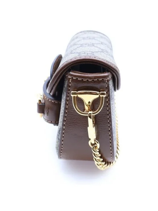 Gucci GG Supreme Horsebit Brown Chain Wallet - Picture 3 of 6